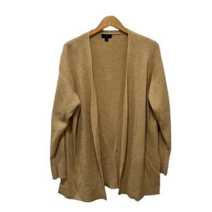 J.Crew 365 tan ribbed merino wool blend cardigan size XL